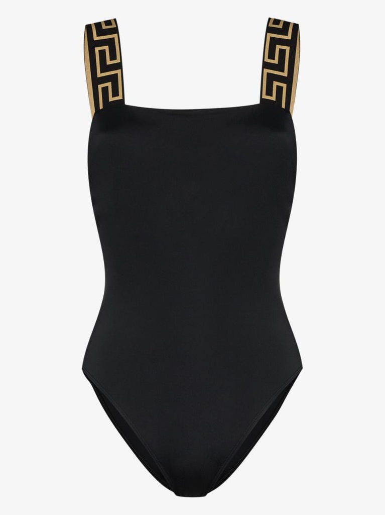 Black Greca Border Swimsuit