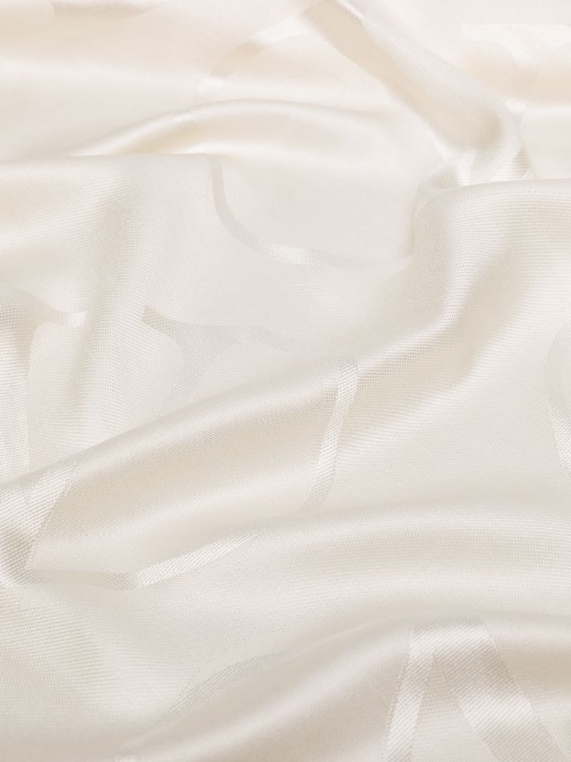 White Logo Intarsia Scarf