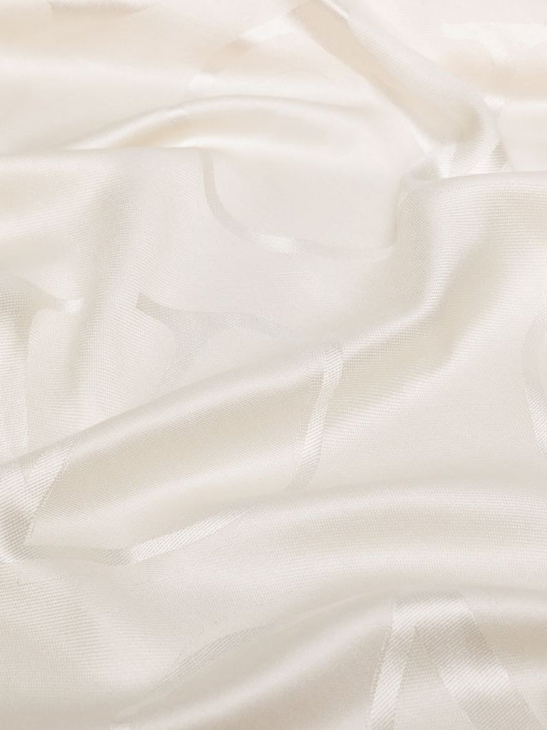 White Logo Intarsia Scarf