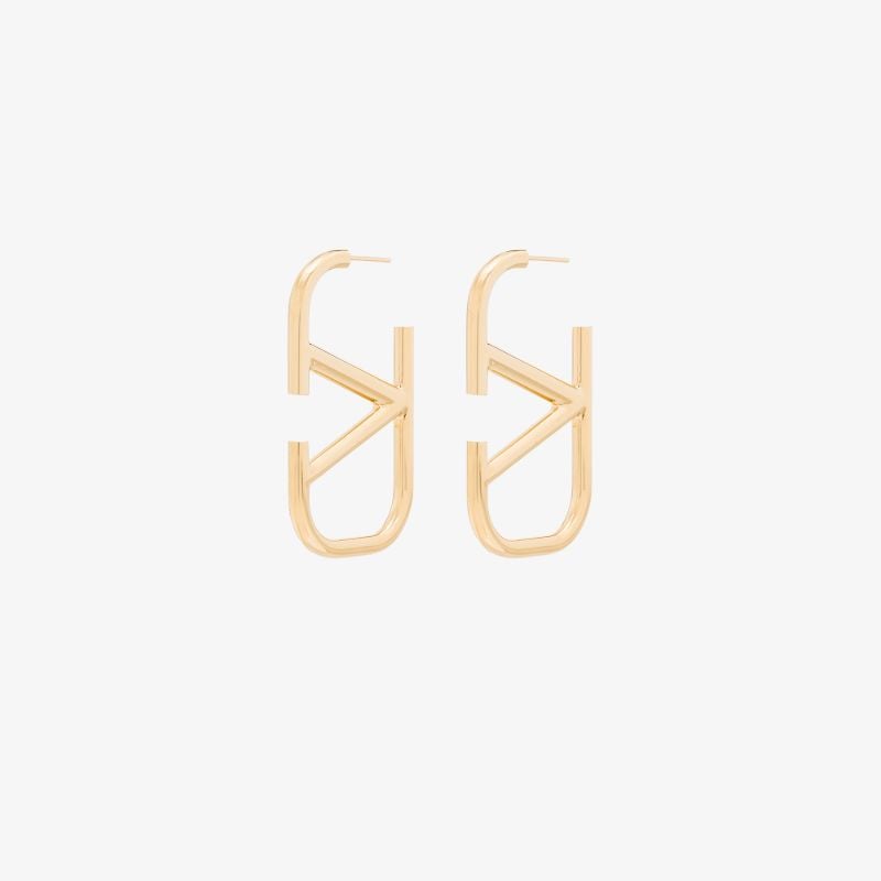Gold Tone Vlogo Signature Earrings