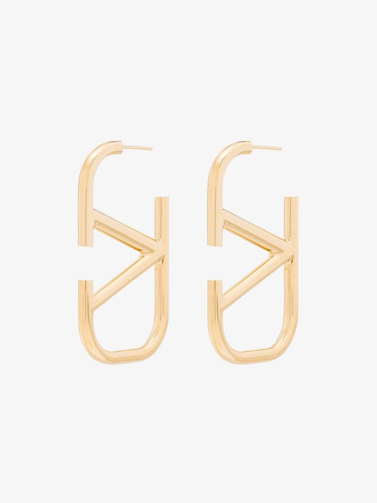 Gold Tone Vlogo Signature Earrings