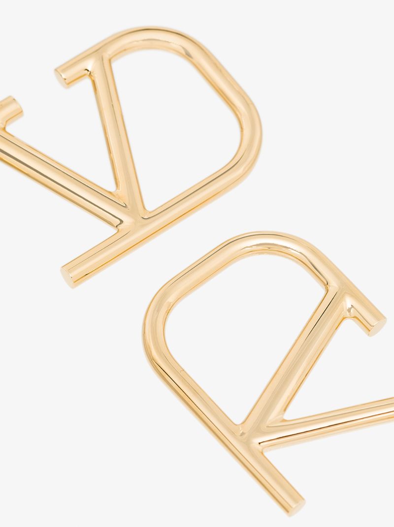 Gold Tone Vlogo Signature Earrings