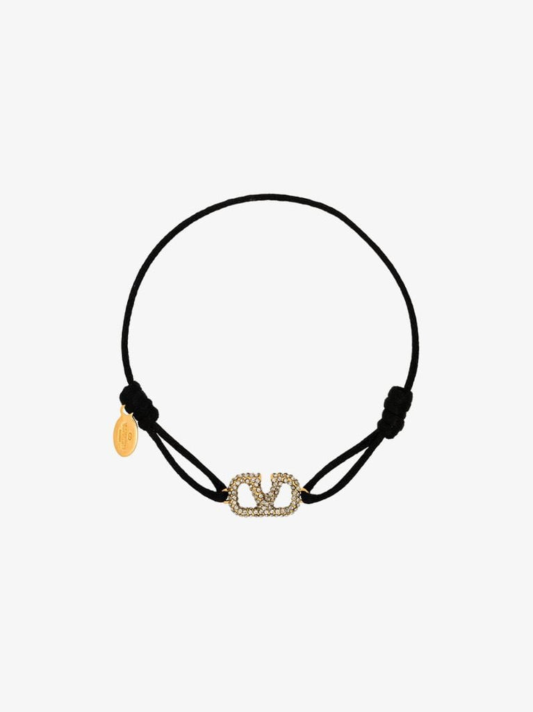 Black Vlogo Signature Crystal Bracelet