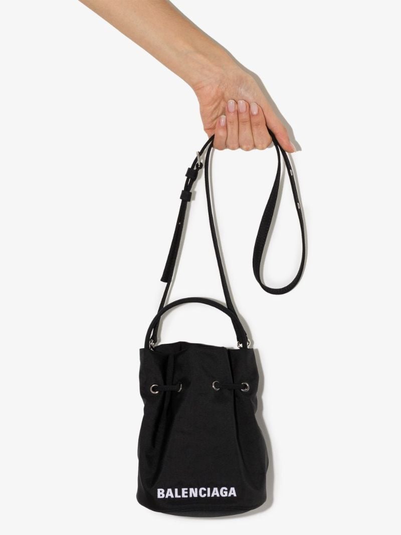 Black Wheel Xs Drawstring Bucket Bag