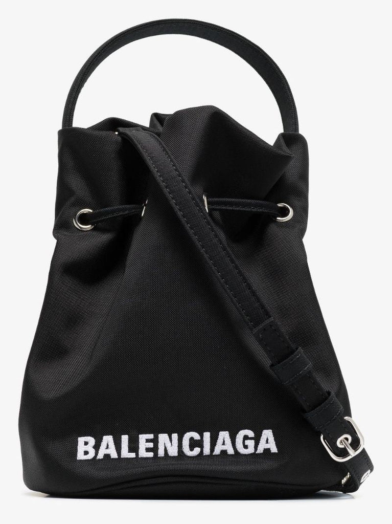 Black Wheel Xs Drawstring Bucket Bag