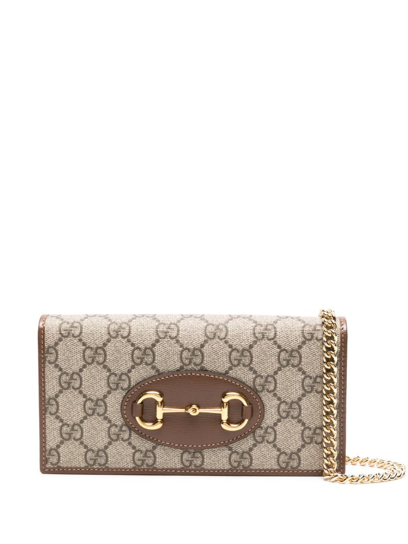 Brown Horsebit 1955 Gg Supreme Wallet on Chain