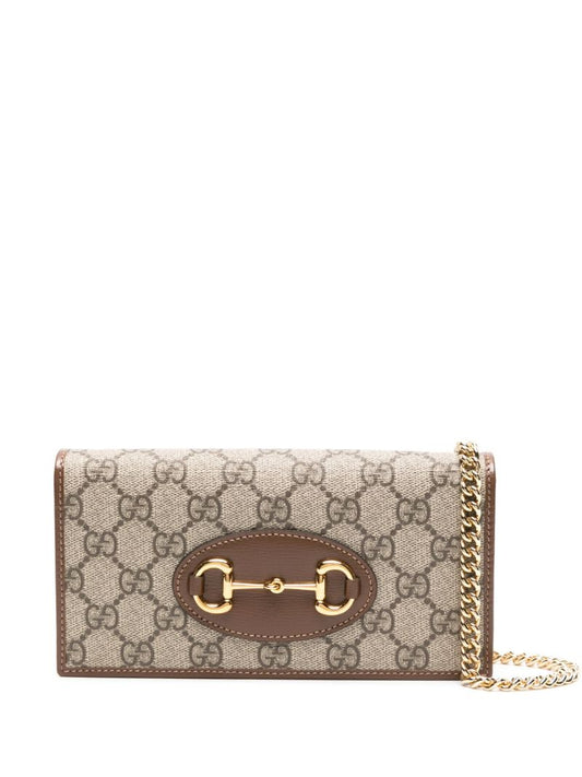 Brown Horsebit 1955 Gg Supreme Wallet on Chain