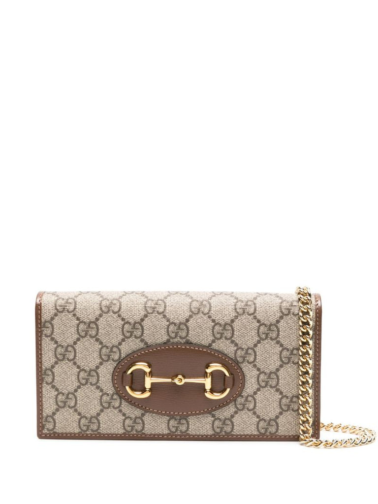 Brown Horsebit 1955 Gg Supreme Wallet on Chain