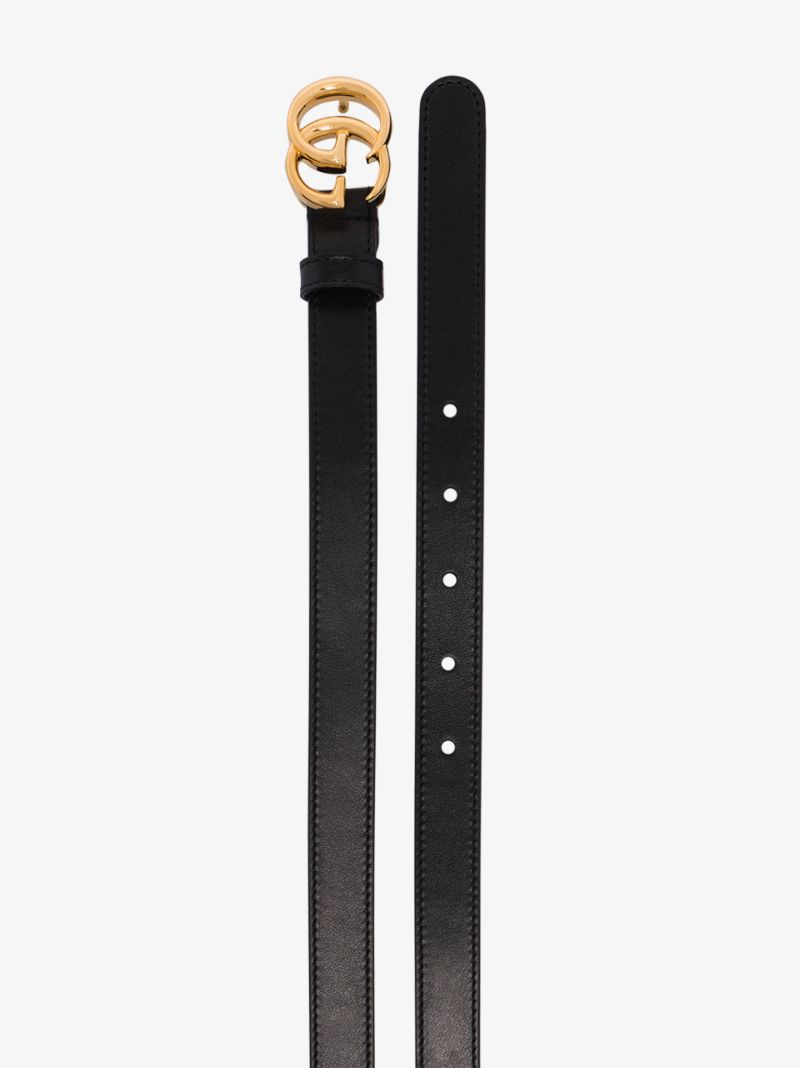 Black Gg Marmont Leather Belt