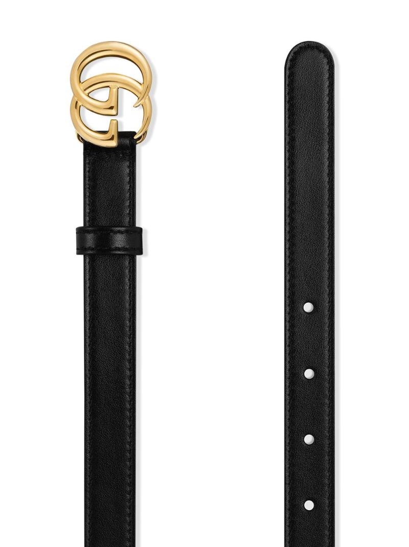 Black Gg Marmont Leather Belt