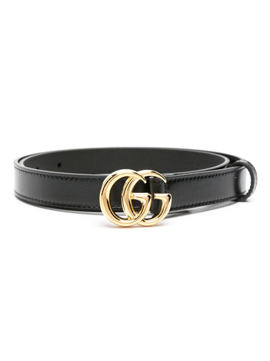Black Gg Marmont Leather Belt