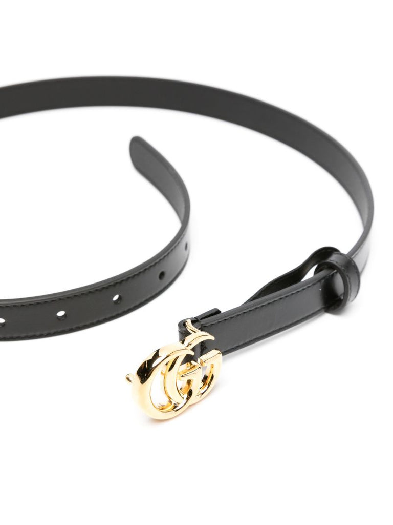 Black Gg Marmont Leather Belt