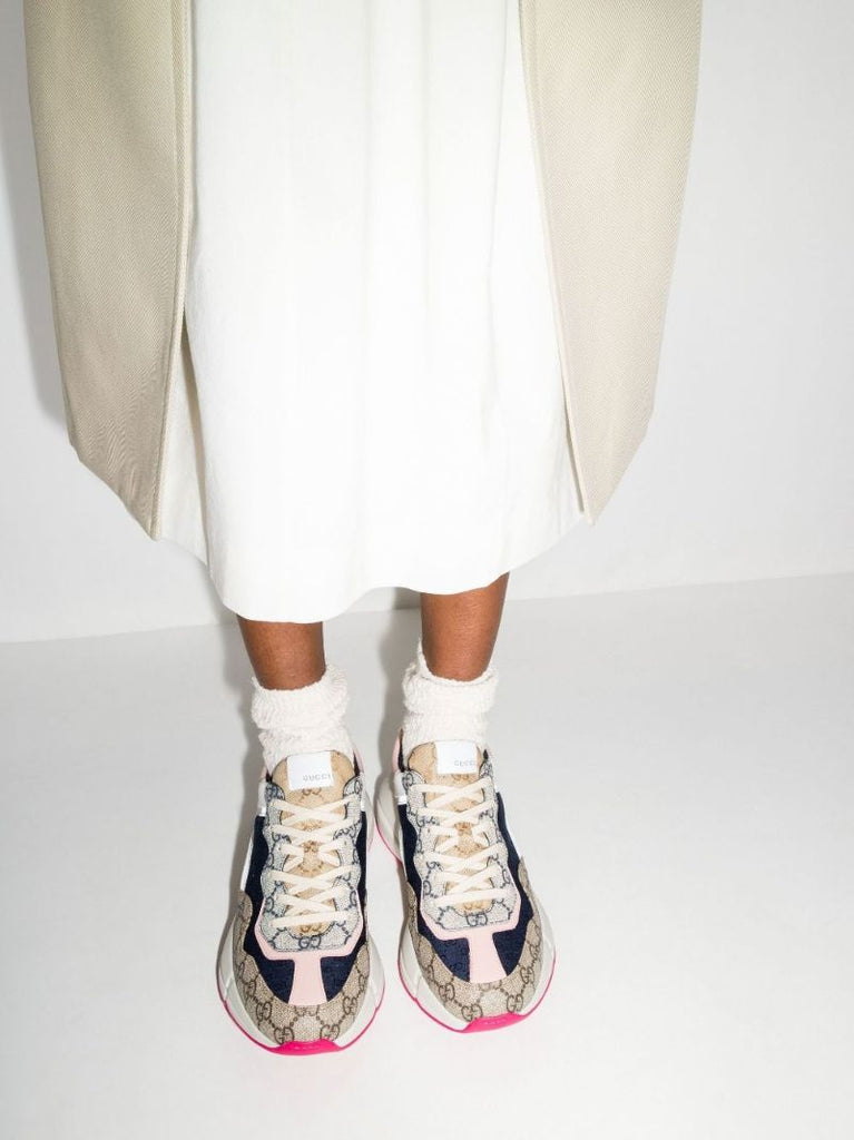 Neutral Rython Low Top Canvas Sneakers