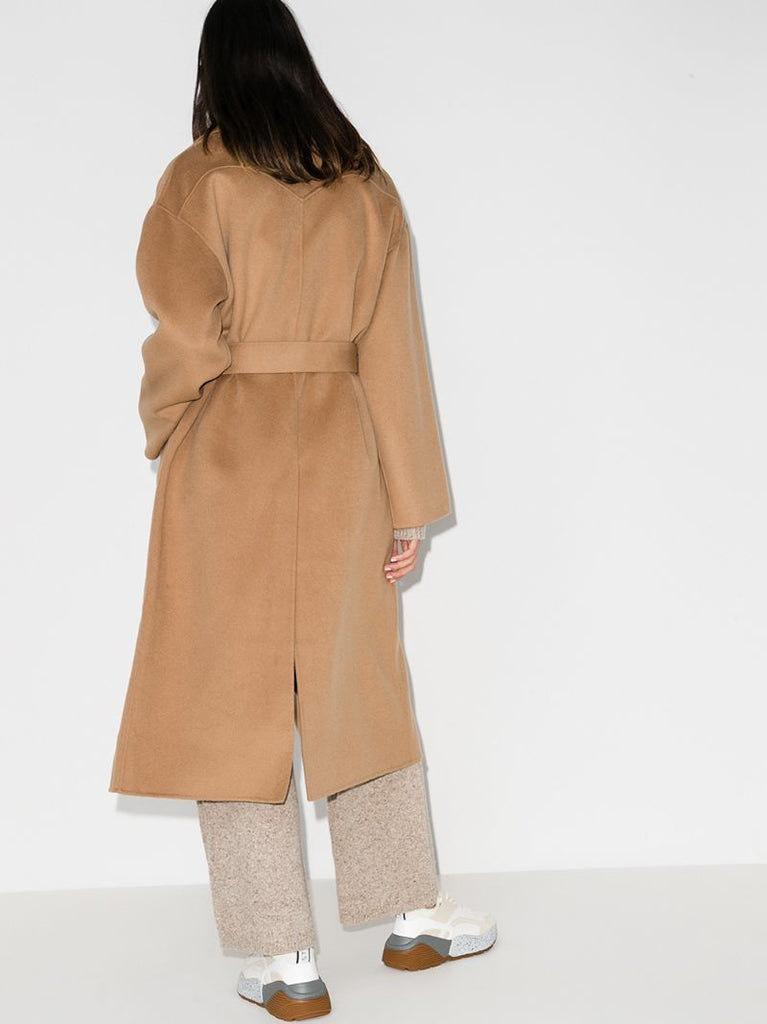 Brown Alamo Belted Wool Coat