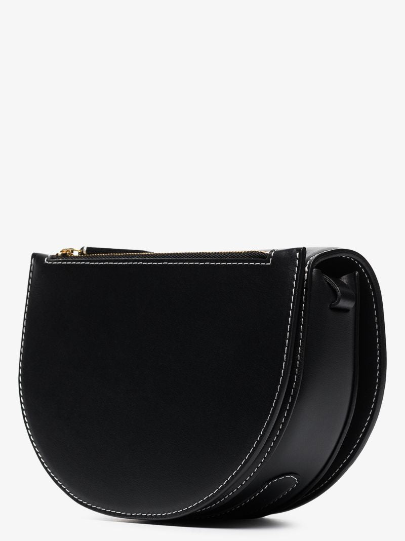 Black Nana Leather Cross Body Bag