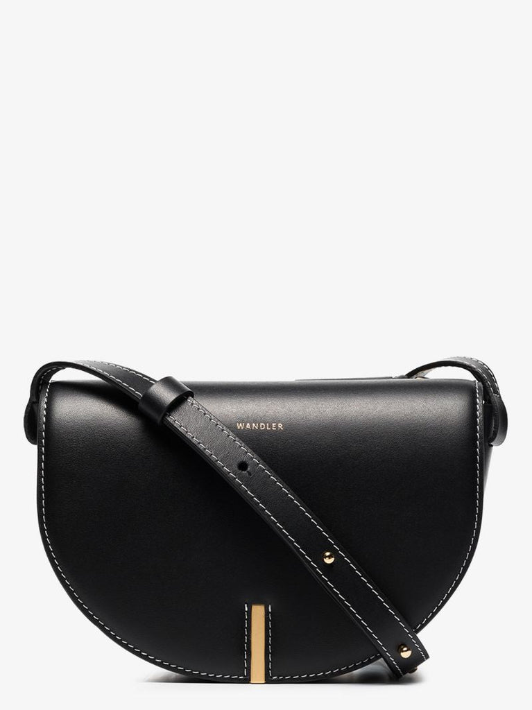 Black Nana Leather Cross Body Bag