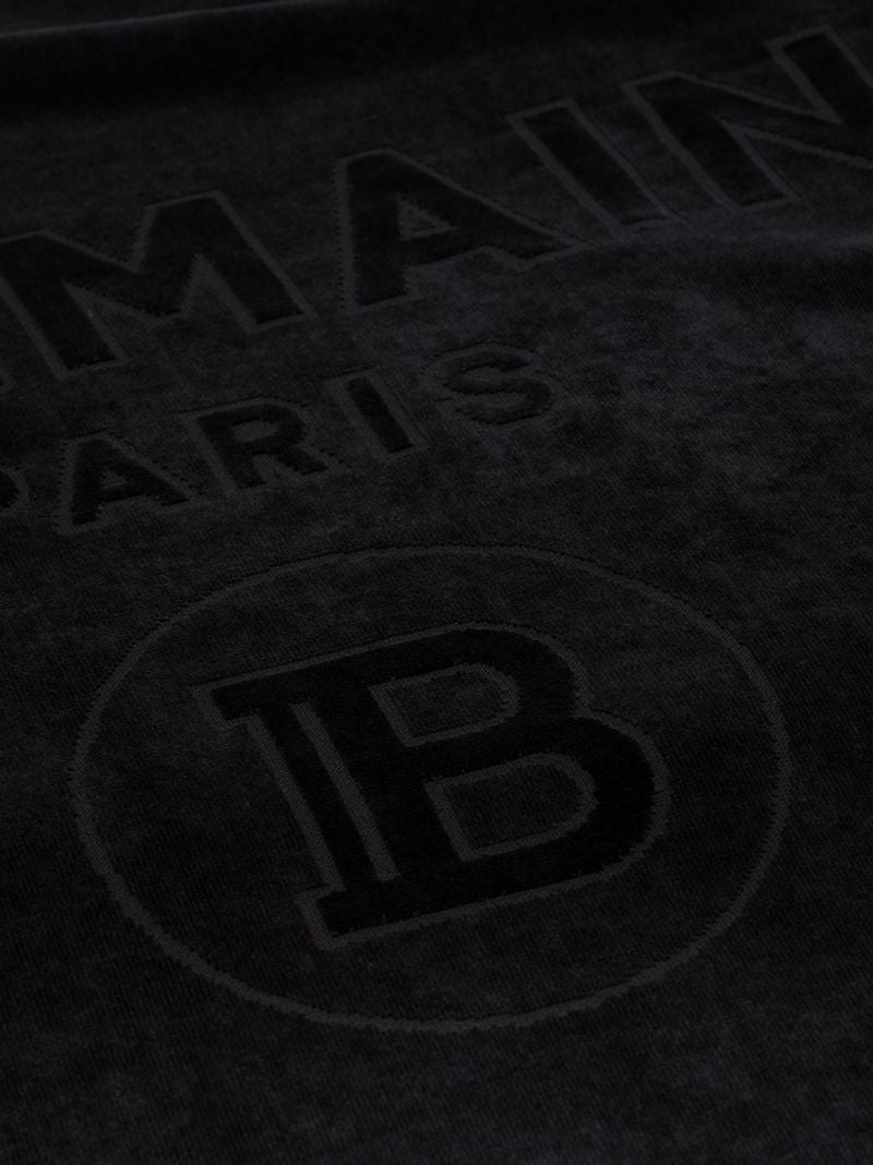 Black Logo Embossed Towel