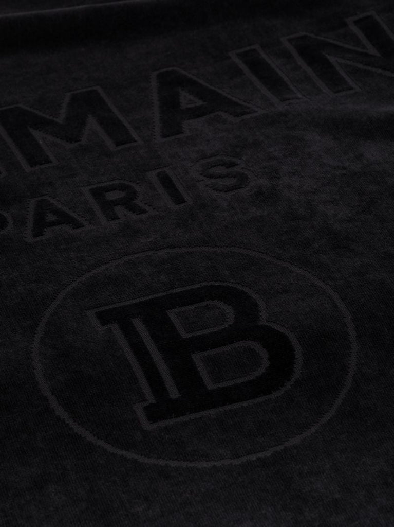 Black Logo Embossed Towel