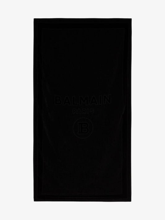 Black Logo Embossed Towel