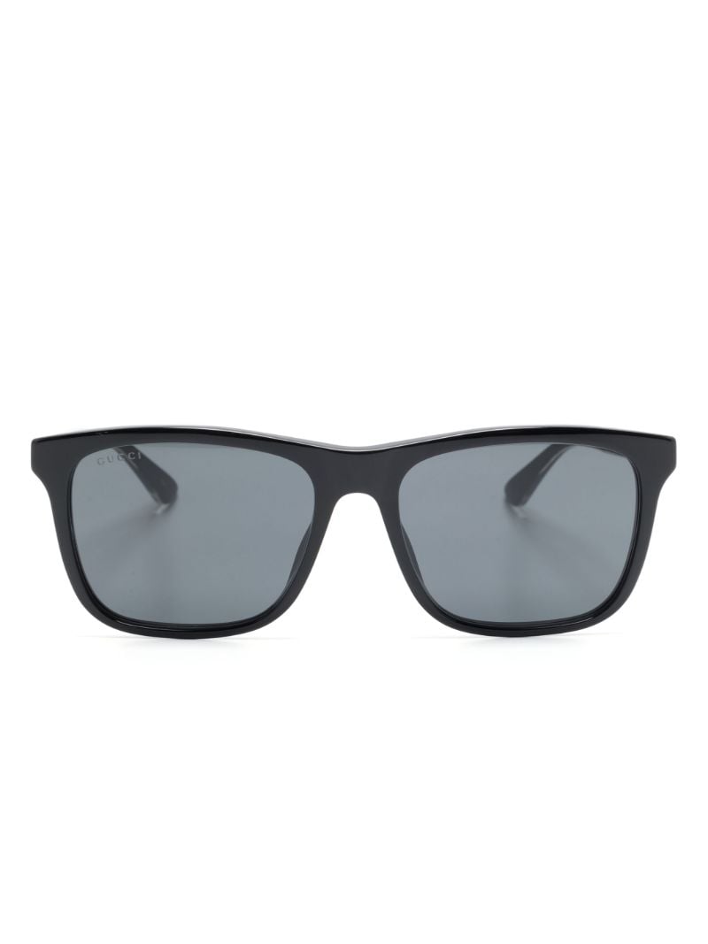 Black Web Square-frame Sunglasses