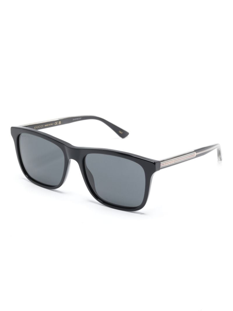 Black Web Square-frame Sunglasses