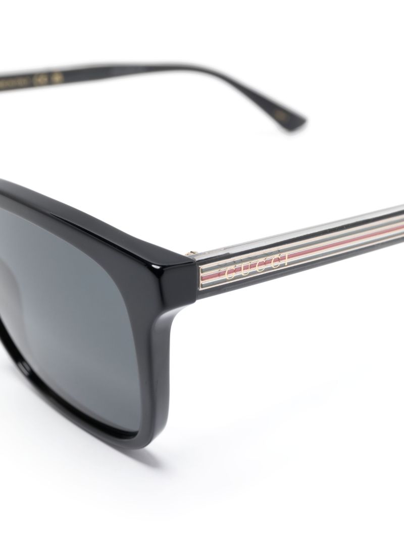 Black Web Square-frame Sunglasses
