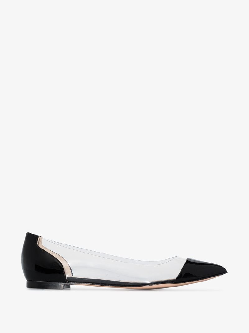 Black Plexi Flat Pumps