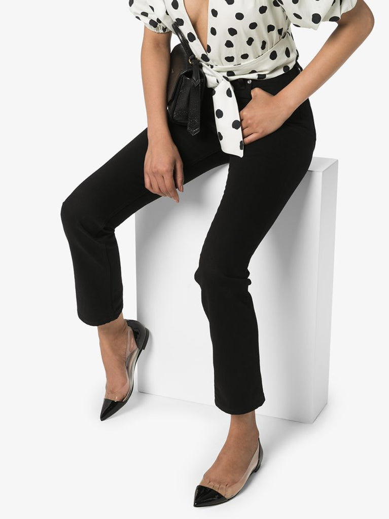 Black Plexi Flat Pumps