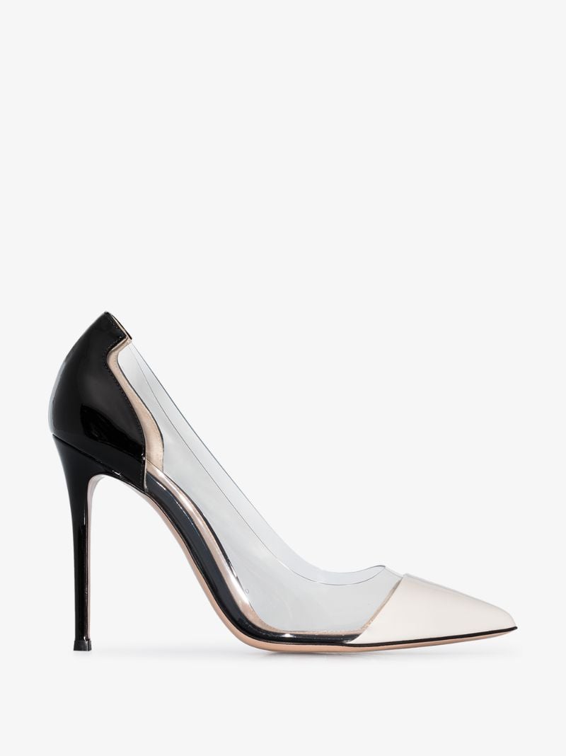 Black Plexi 105 Patent Leather Pumps