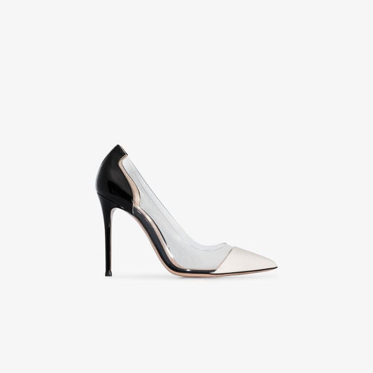 Black Plexi 105 Patent Leather Pumps