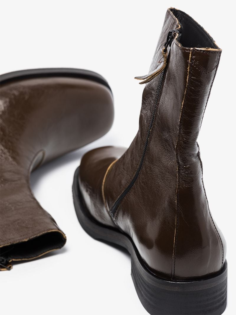 Green Camion Leather Boots