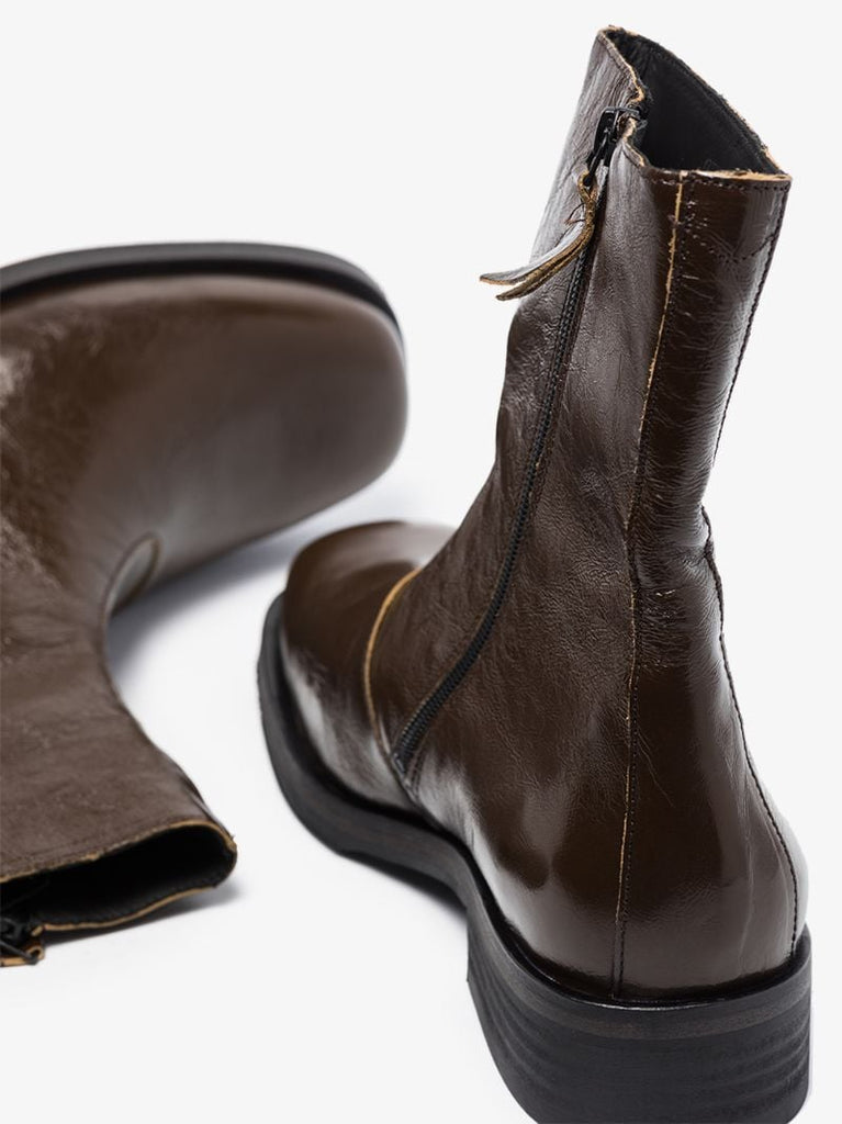 Green Camion Leather Boots