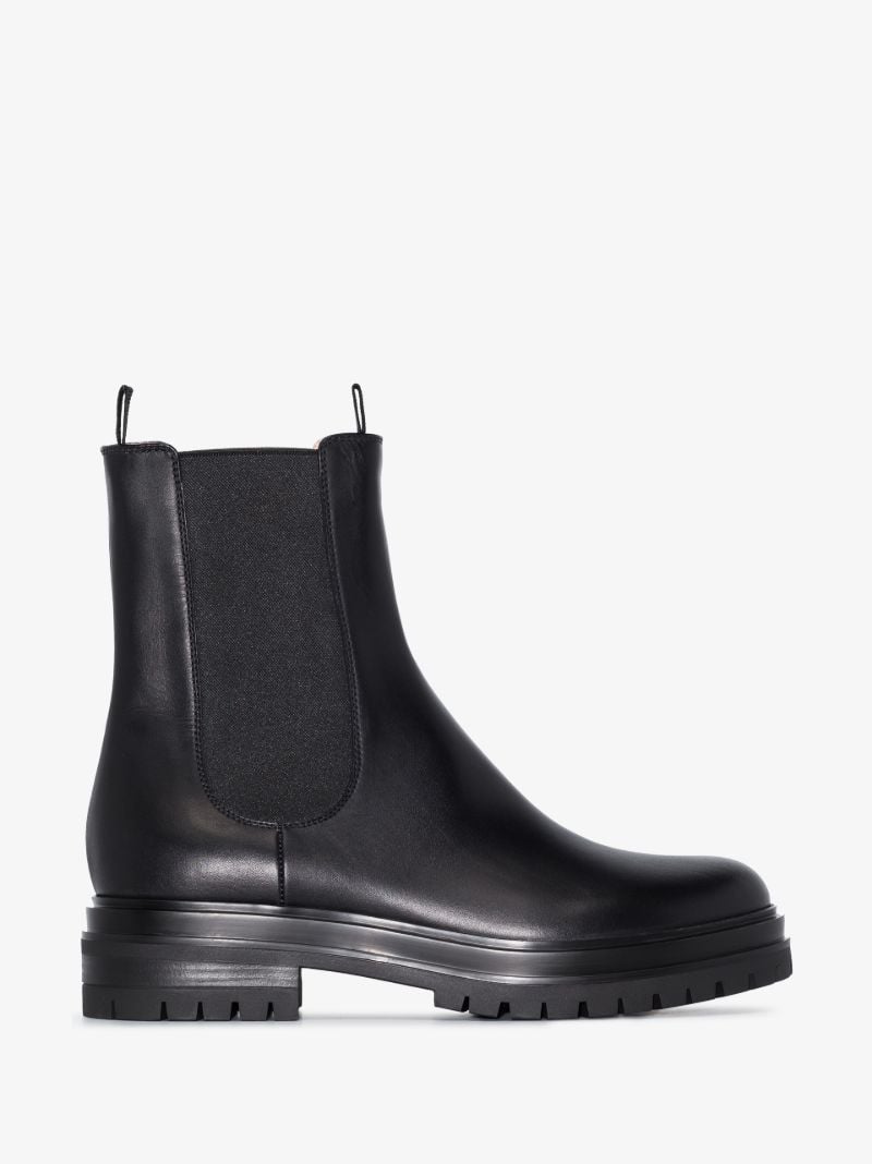 Black Chester Leather Chelsea Boots