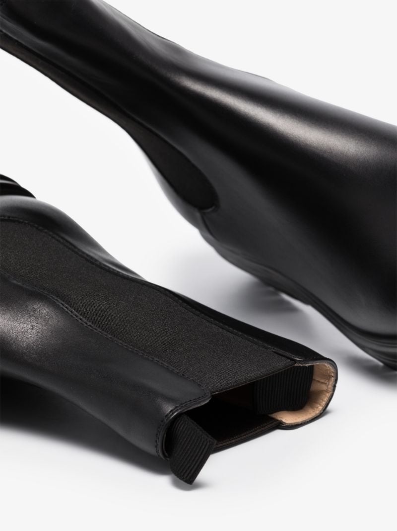 Black Chester Leather Chelsea Boots