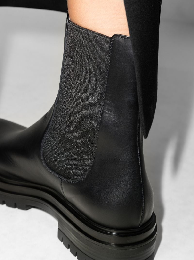 Black Chester Leather Chelsea Boots