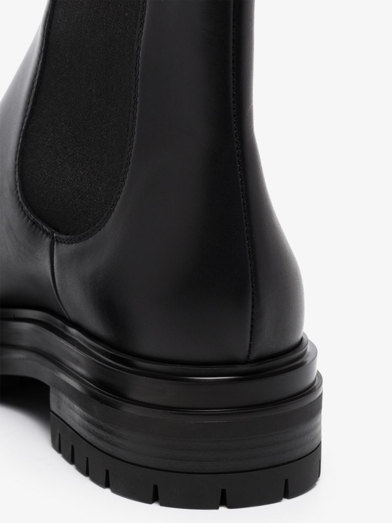 Black Chester Leather Chelsea Boots