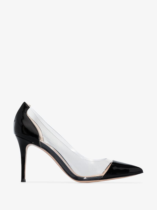 Black Plexi 105 Patent Leather Pumps