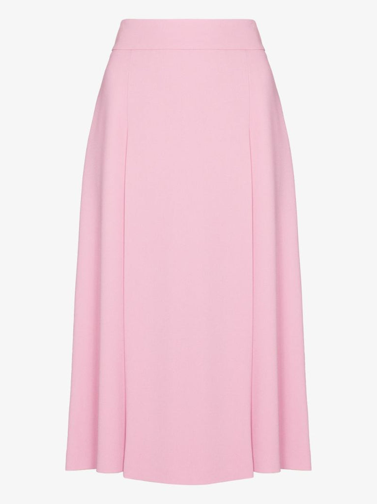 Pleat Front Midi Skirt
