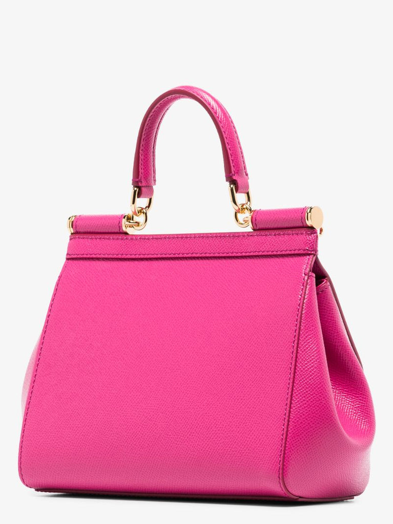 Pink Sicily Medium Leather Tote Bag
