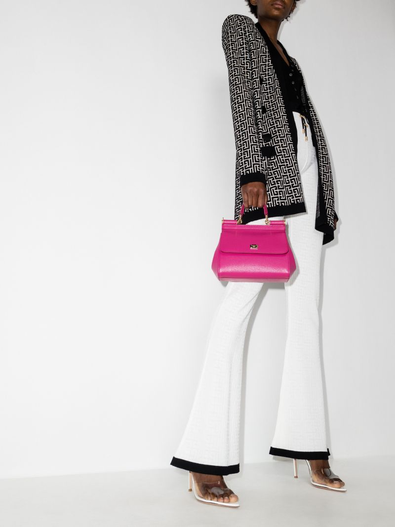Pink Sicily Medium Leather Tote Bag