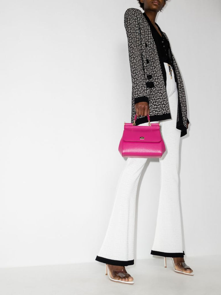Pink Sicily Medium Leather Tote Bag
