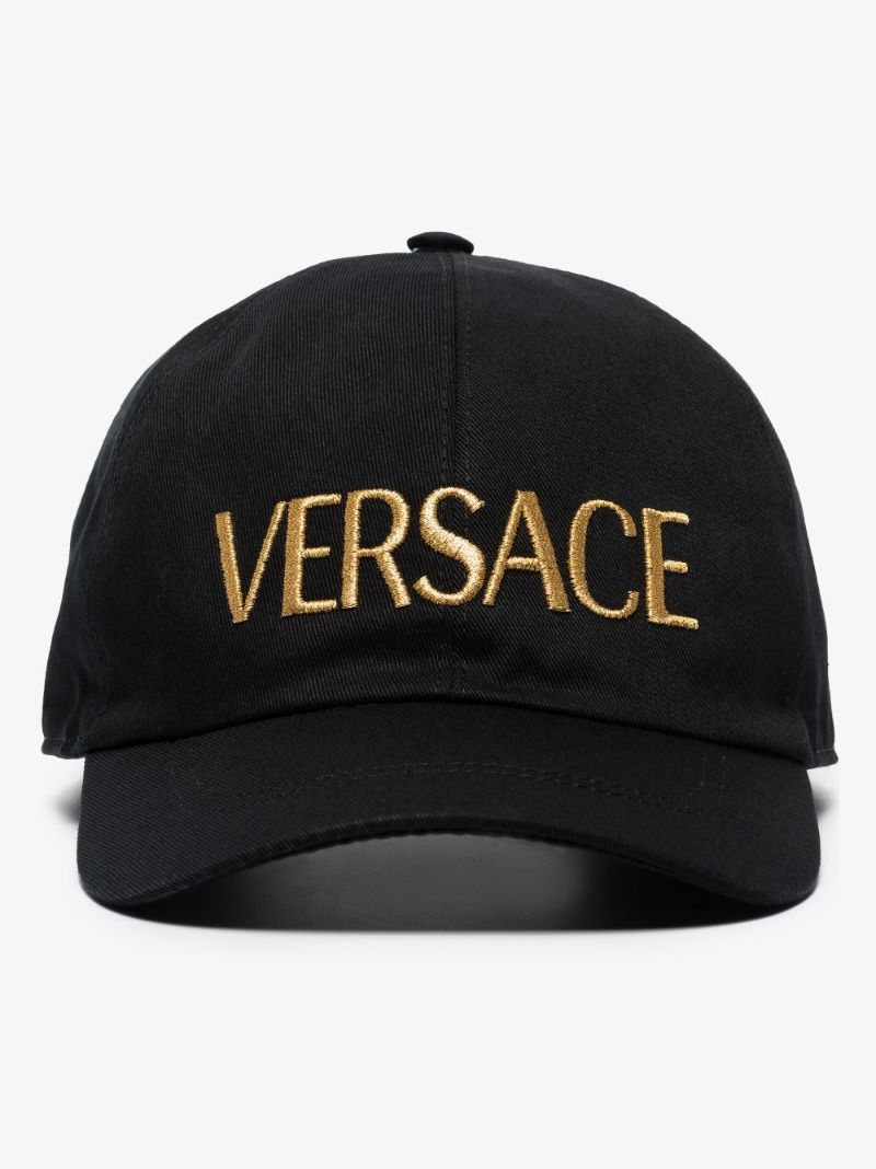 Black Logo Embroidered Baseball Cap