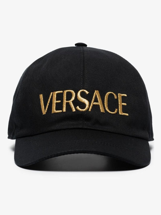 Black Logo Embroidered Baseball Cap