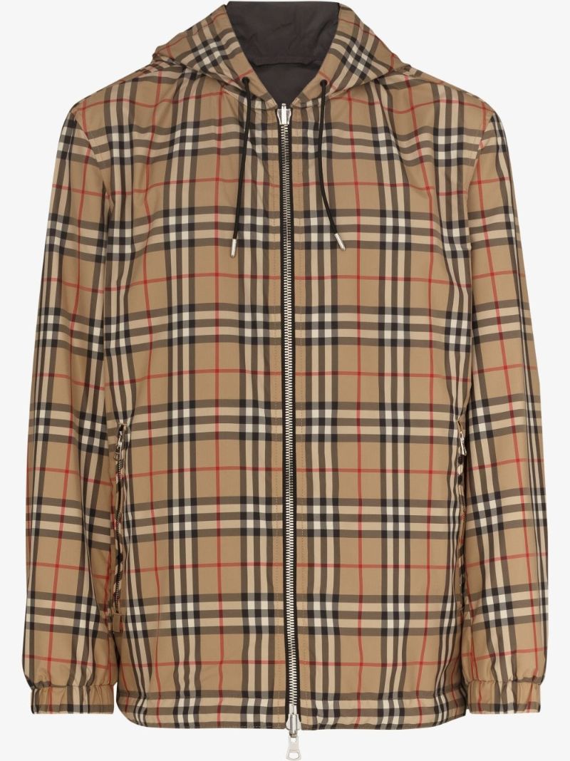 Brown Vintage Check Print Jacket