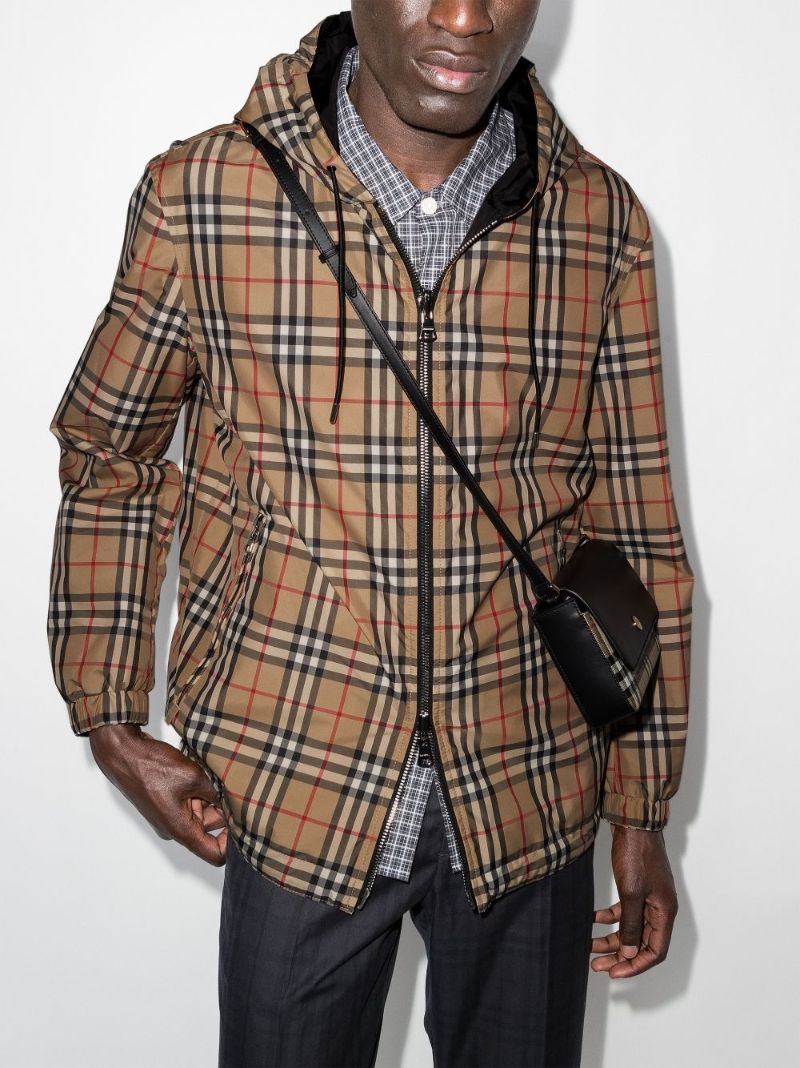 Brown Vintage Check Print Jacket
