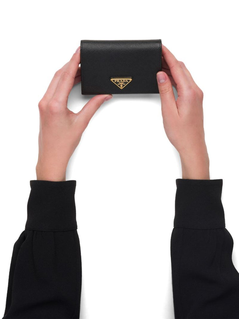 Black Saffiano Leather Small Wallet