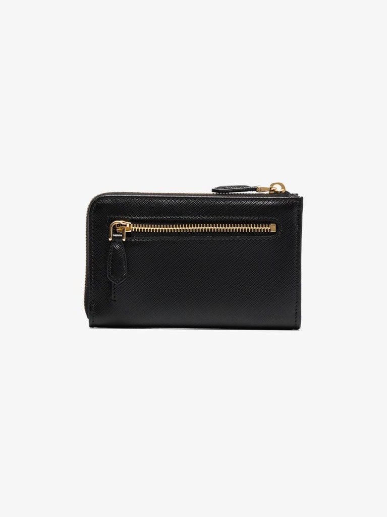 Black Leather Keychain Wallet