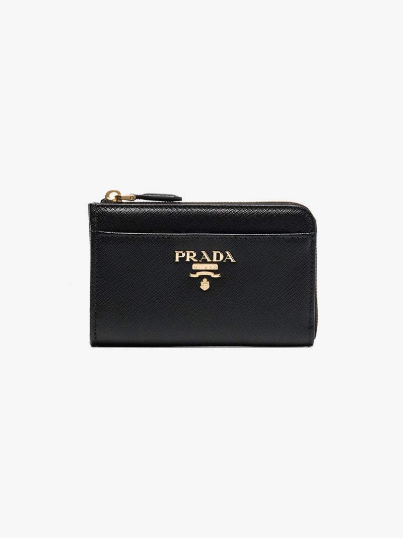 Black Leather Keychain Wallet