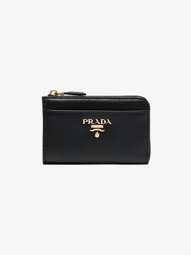 Black Leather Keychain Wallet
