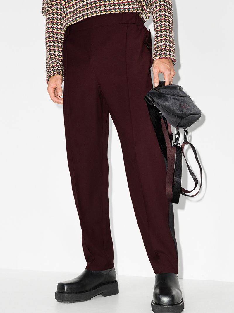 Tuxedo Stripe Wool Trousers